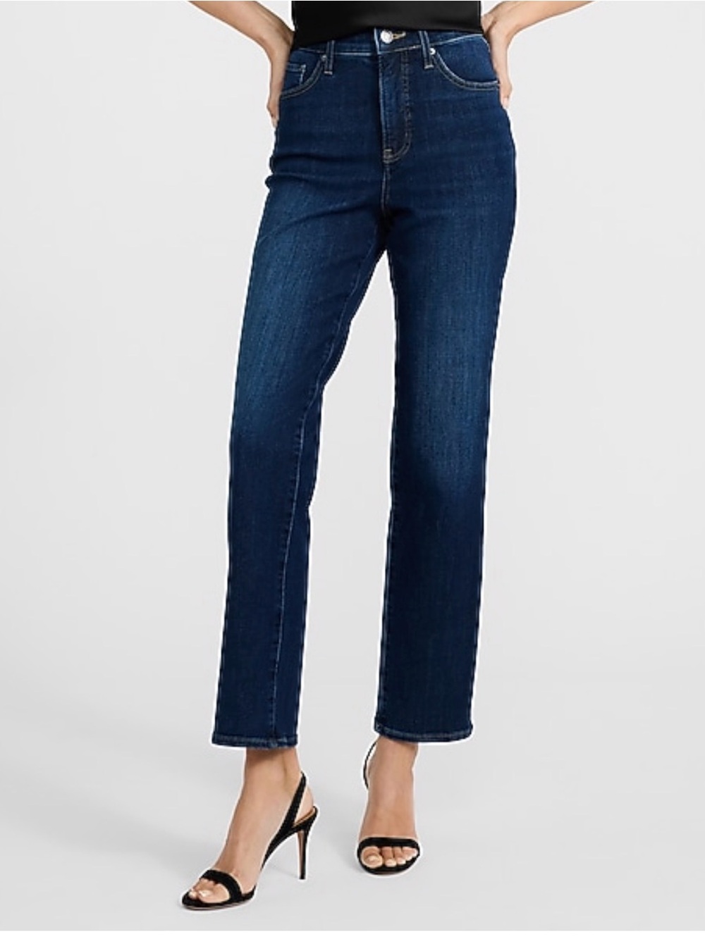 Express Women's Dark Blue Ankle Jeans